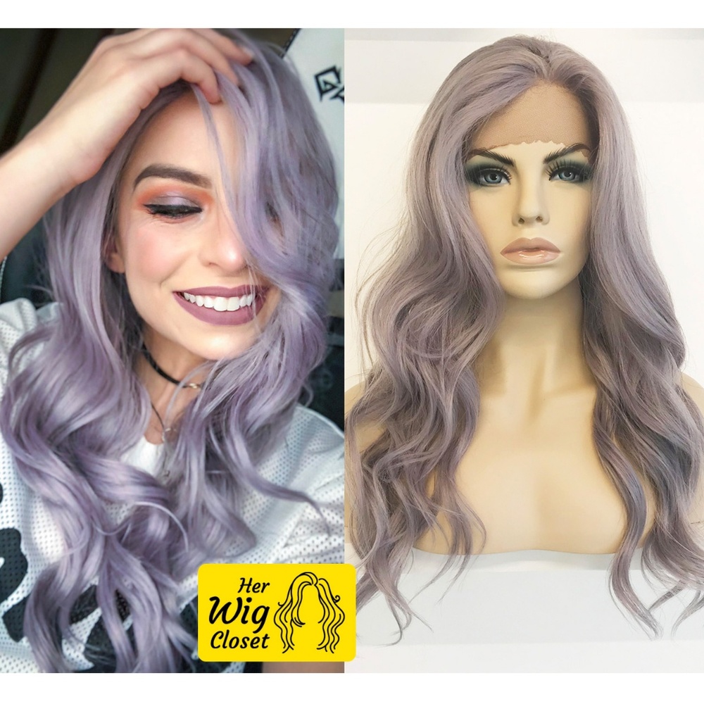 22" Silver Lace Front Wavy Wig | Kardashian - Picture 1 of 7